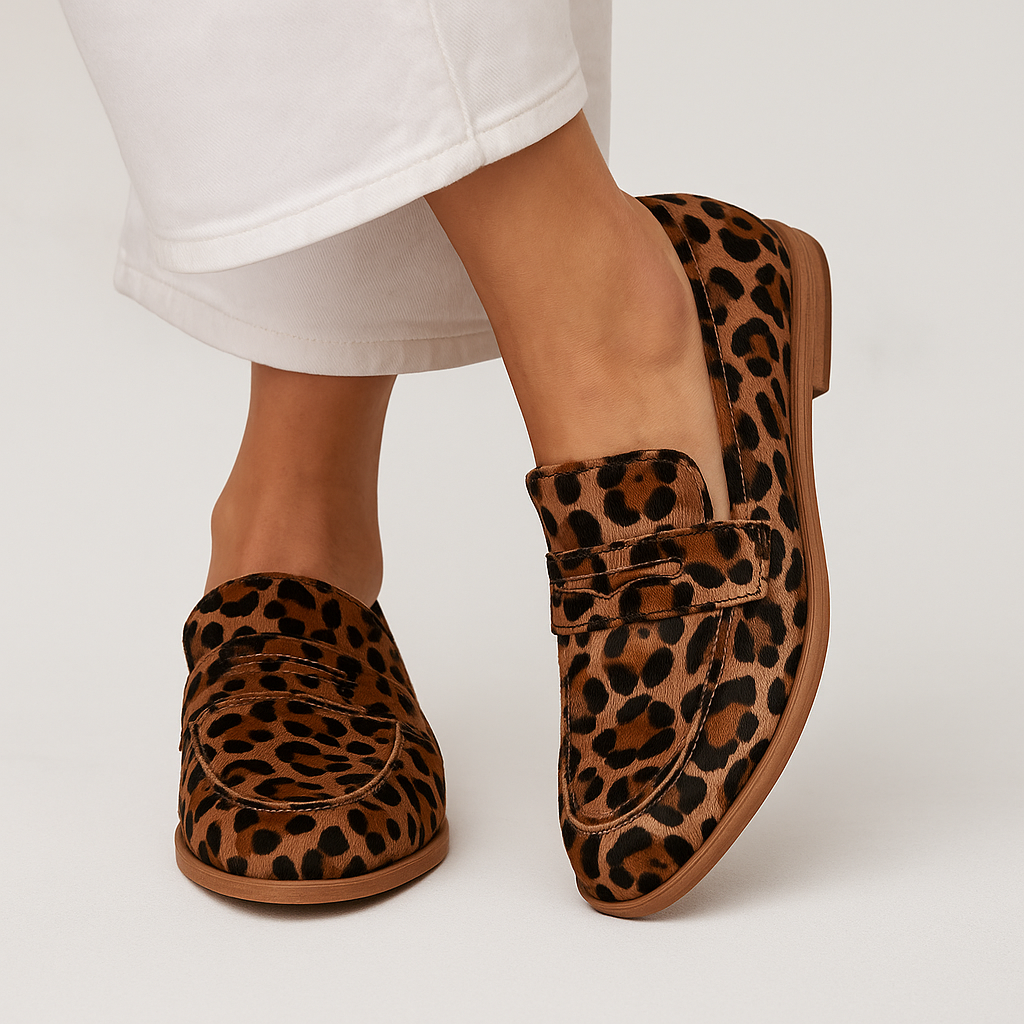 Sabine | Elegant Slip-On Leopard Loafers