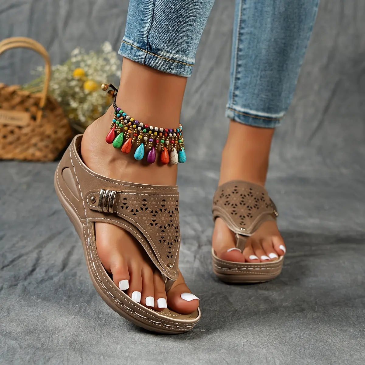 Élodie™ - Women's Wedge Flip Flops