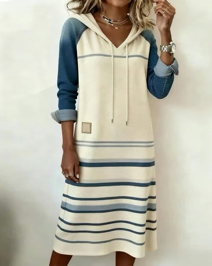 Ariana | Striped Hooded Dress