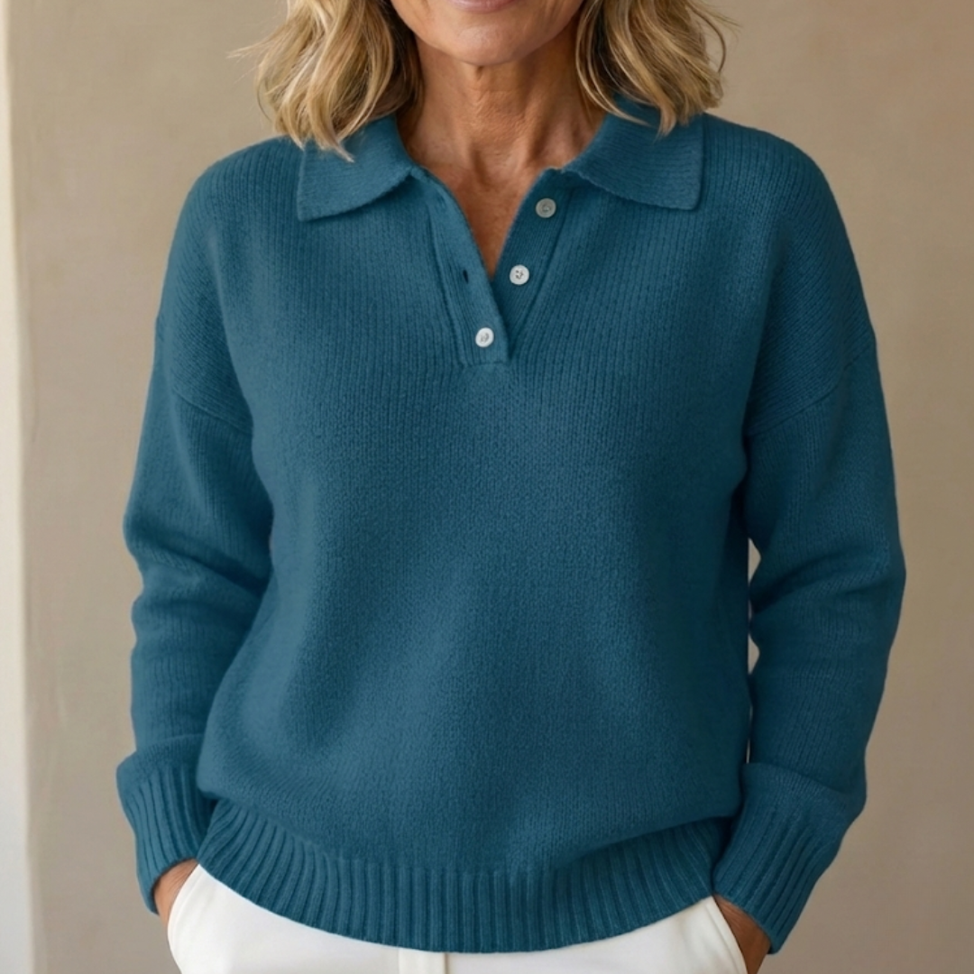 Ellie – Buttoned Collar Jumper