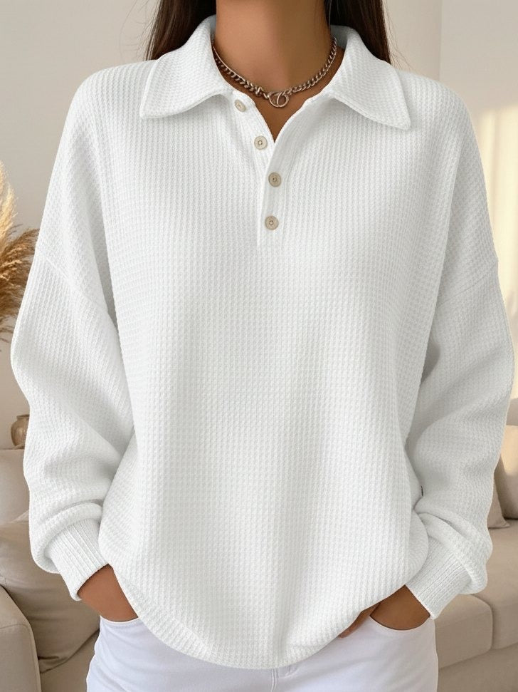 Sofia | Textured Polo Sweater