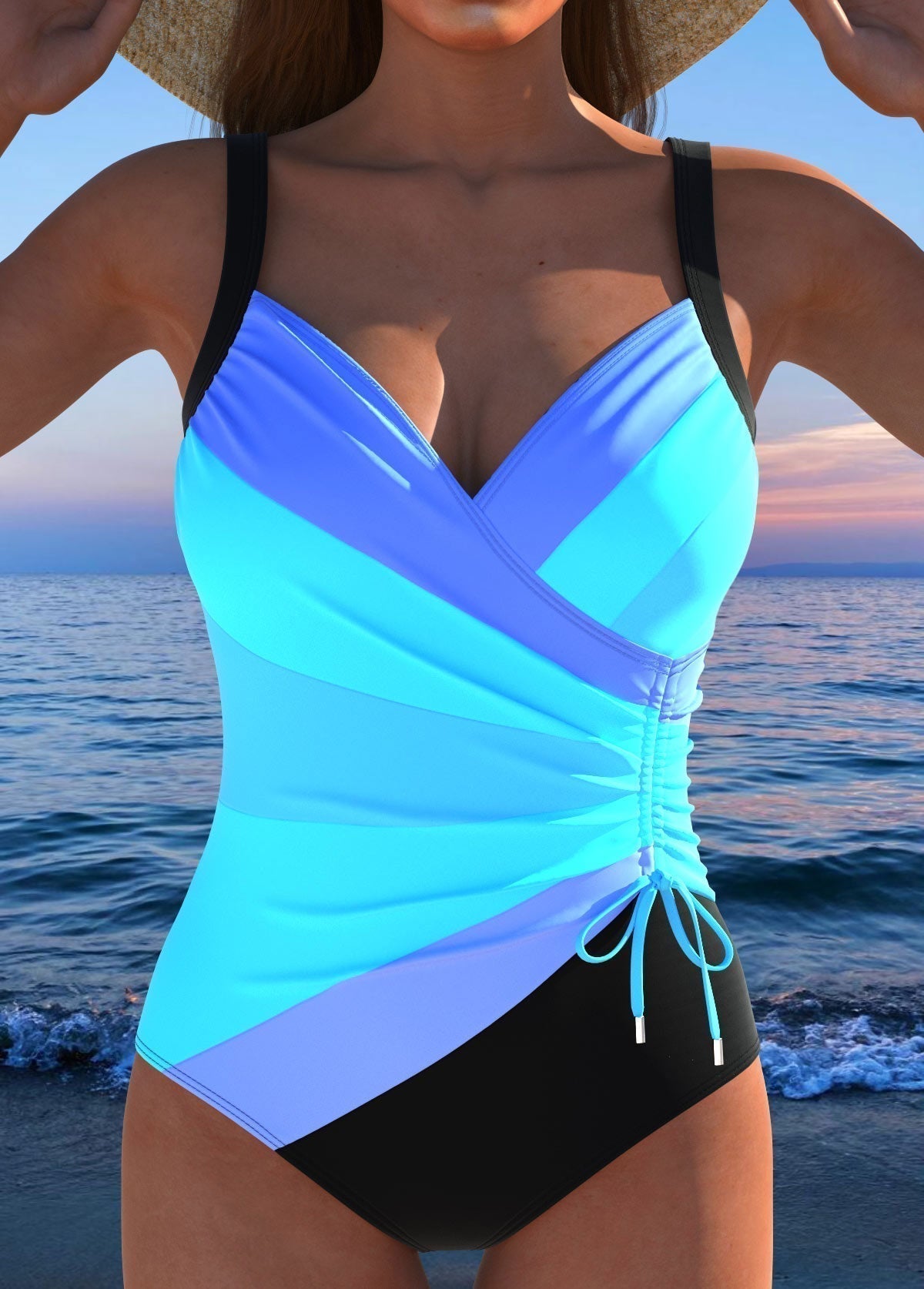 Helen – Elegant swimsuit with colorful print
