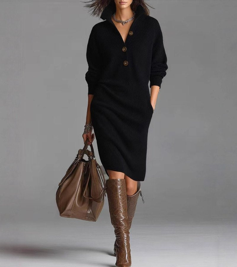 Mara | Knit Button Dress