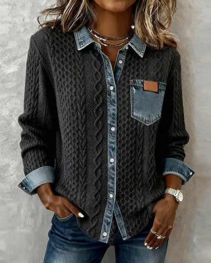 Juliane | Knitted Denim Sweater