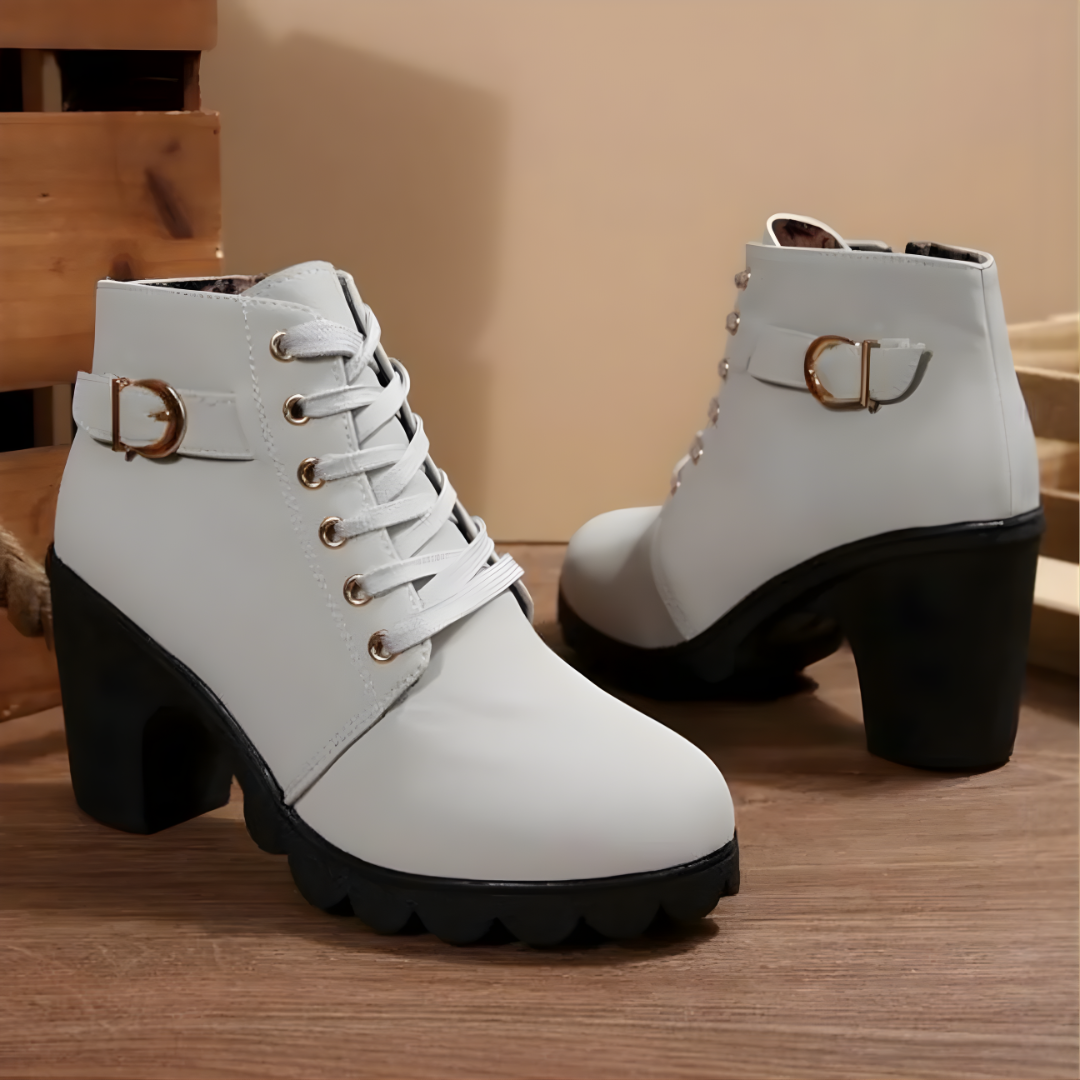 Ember | Lace Up Buckle Ankle Boot