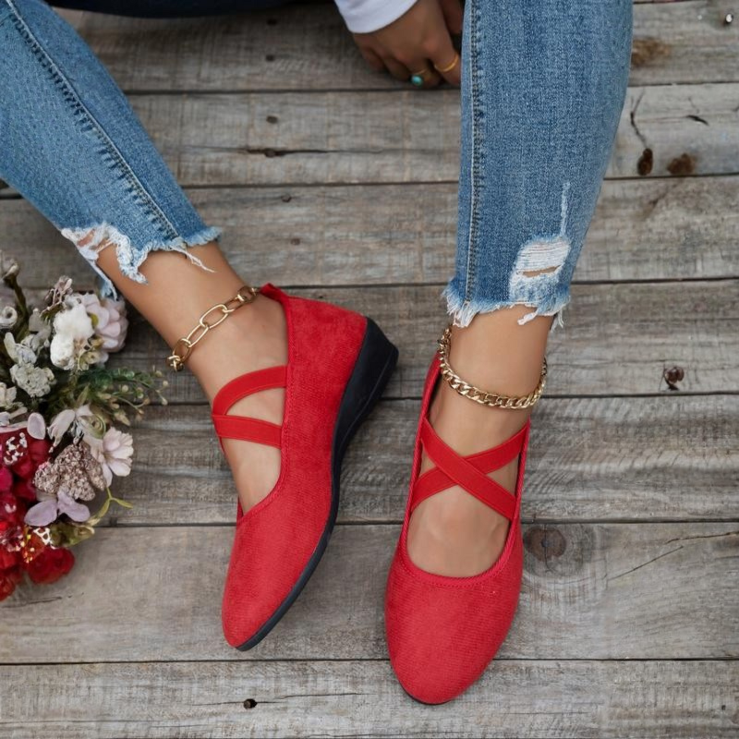 Lina | Comfy Closed Wedge Slip-On Shoes