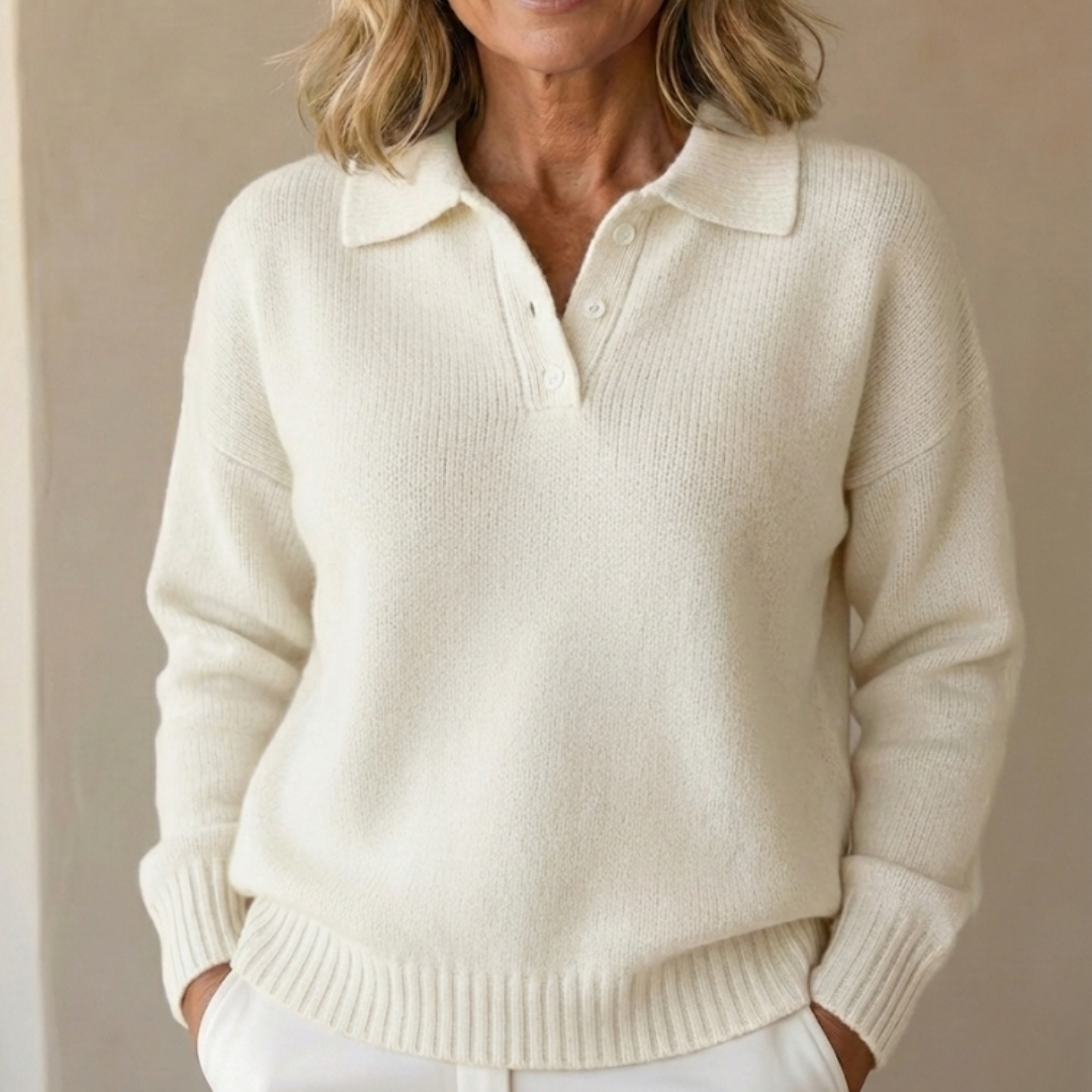 Ellie – Buttoned Collar Jumper