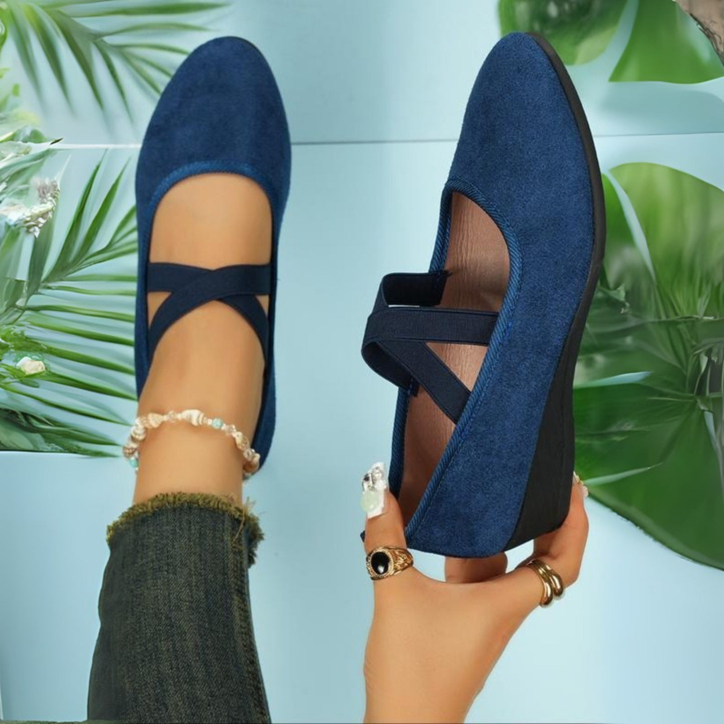 Lina | Comfy Closed Wedge Slip-On Shoes