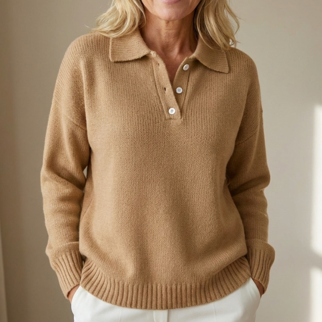 Ellie – Buttoned Collar Jumper