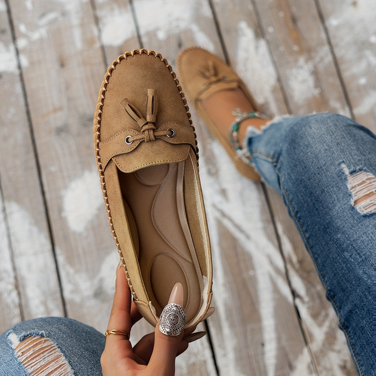 Nadine™ - Classic Loafers with Tassel Detail