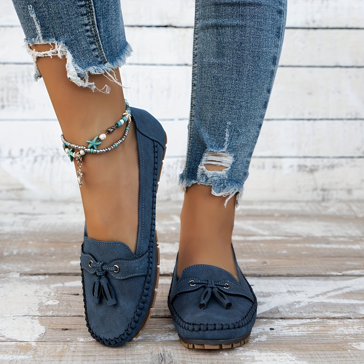 Nadine™ - Classic Loafers with Tassel Detail