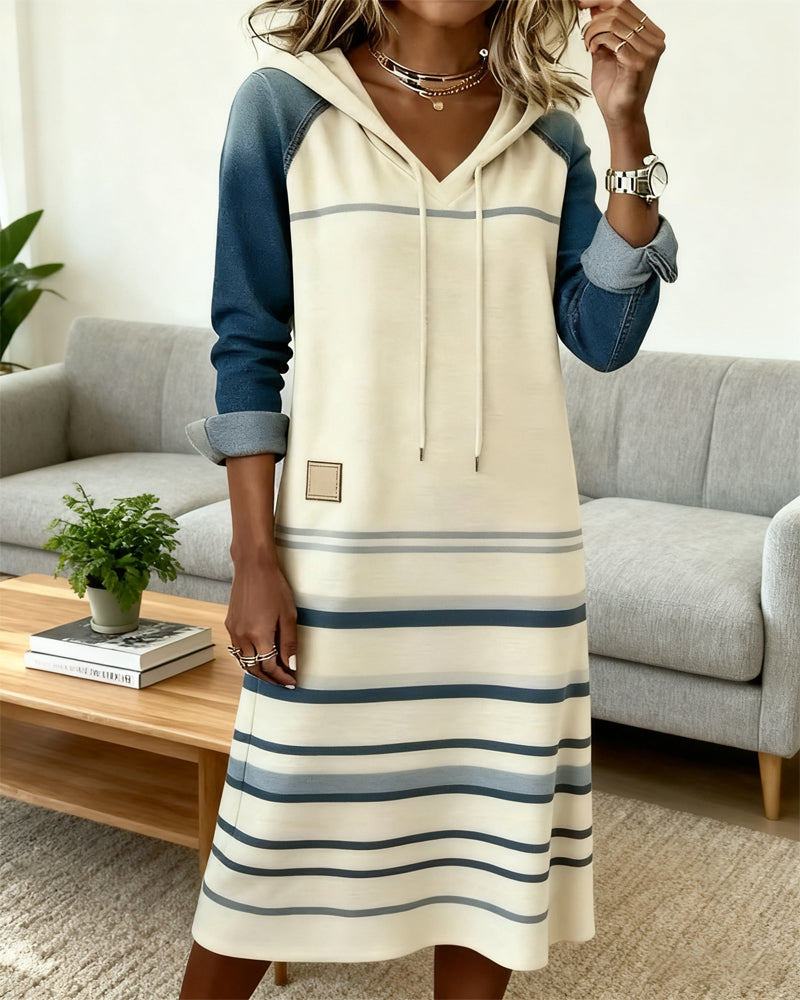 Ariana | Striped Hooded Dress