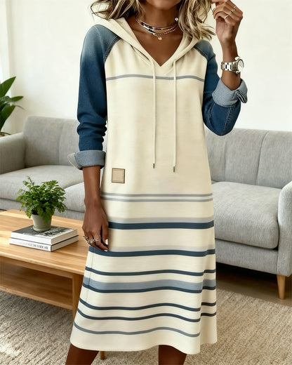 Ariana | Striped Hooded Dress