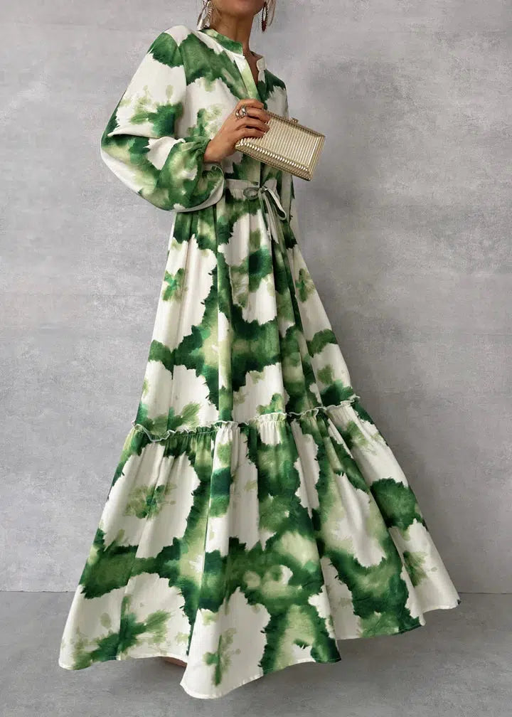 Drizella - Green maxi dress