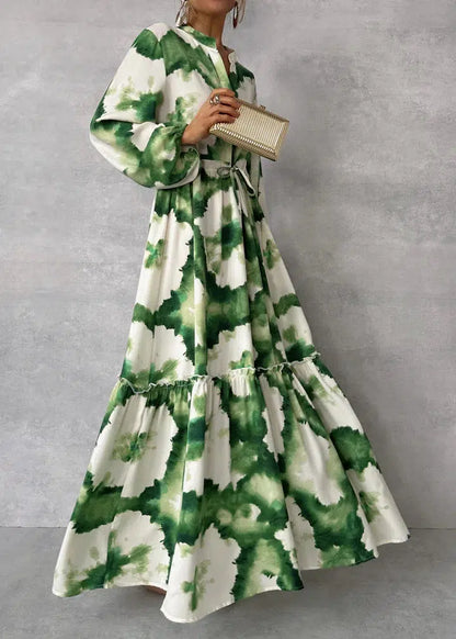 Drizella - Green maxi dress