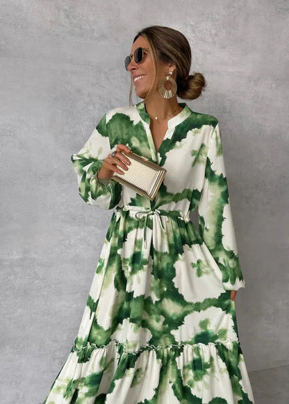 Drizella - Green maxi dress