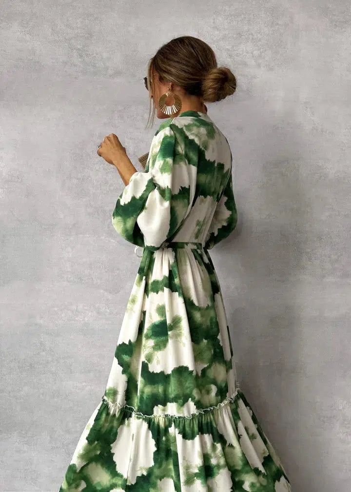 Drizella - Green maxi dress