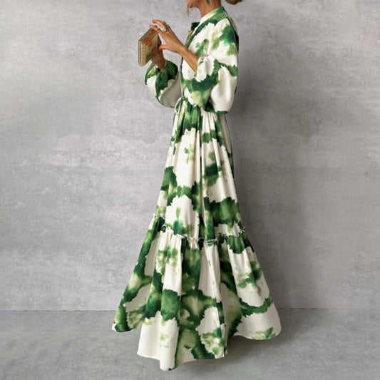Drizella - Green maxi dress