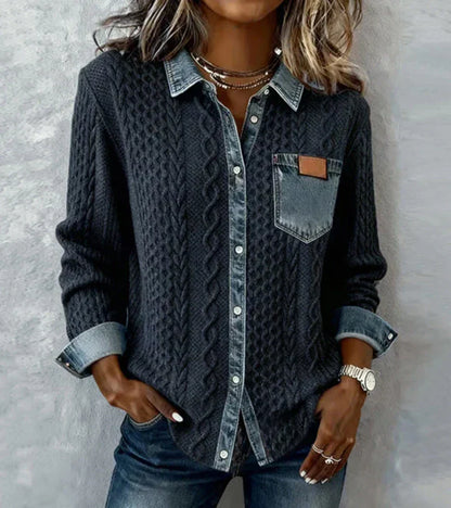 Juliane | Knitted Denim Sweater