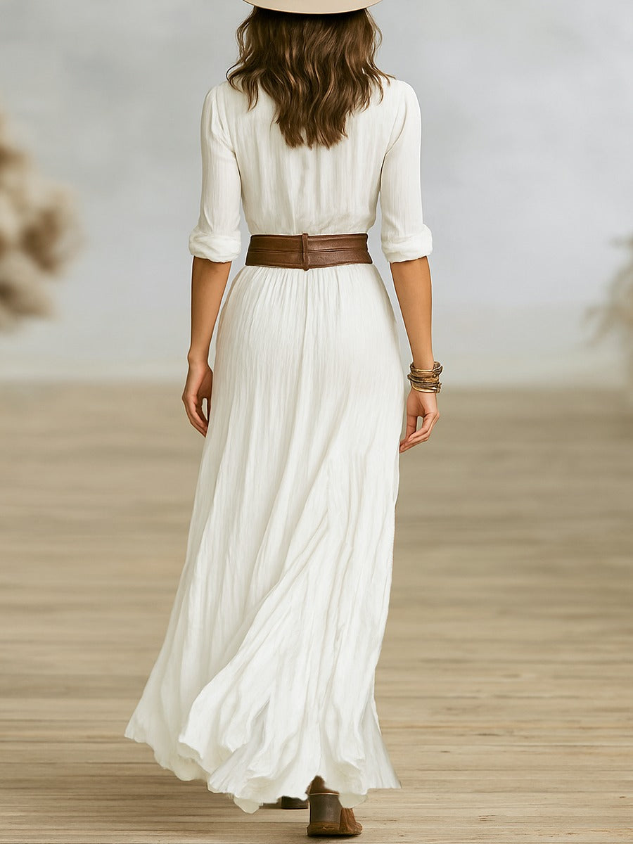 Soléane | Flowy Pleated Dress