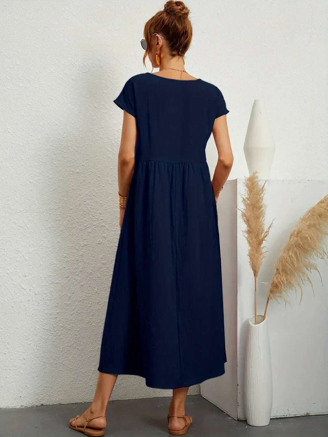 Gabrielle - Timeless Elegance Fluid Midi Dress