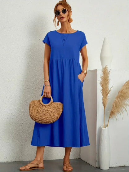 Gabrielle - Timeless Elegance Fluid Midi Dress
