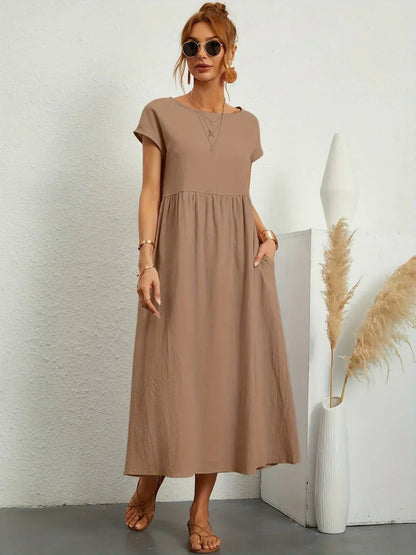 Gabrielle - Timeless Elegance Fluid Midi Dress