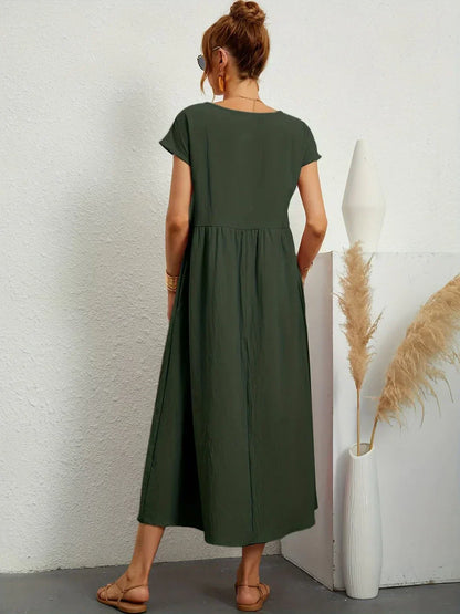 Gabrielle - Timeless Elegance Fluid Midi Dress