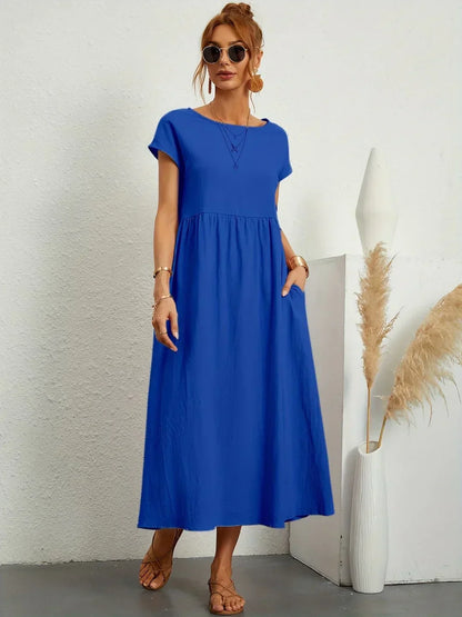 Gabrielle - Timeless Elegance Fluid Midi Dress