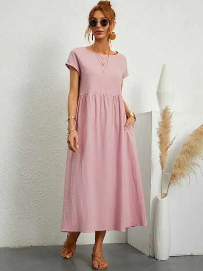 Gabrielle - Timeless Elegance Fluid Midi Dress