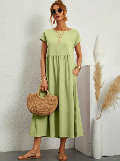 Gabrielle - Timeless Elegance Fluid Midi Dress