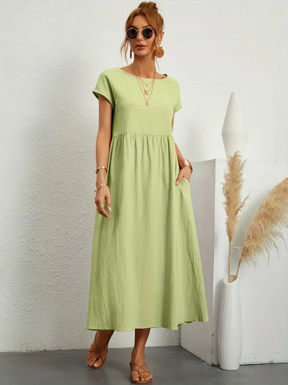 Gabrielle - Timeless Elegance Fluid Midi Dress
