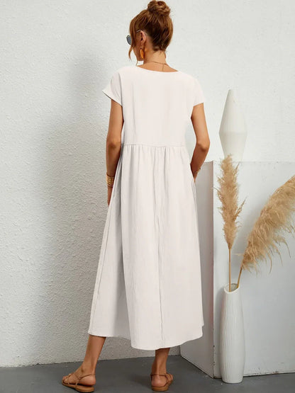 Gabrielle - Timeless Elegance Fluid Midi Dress