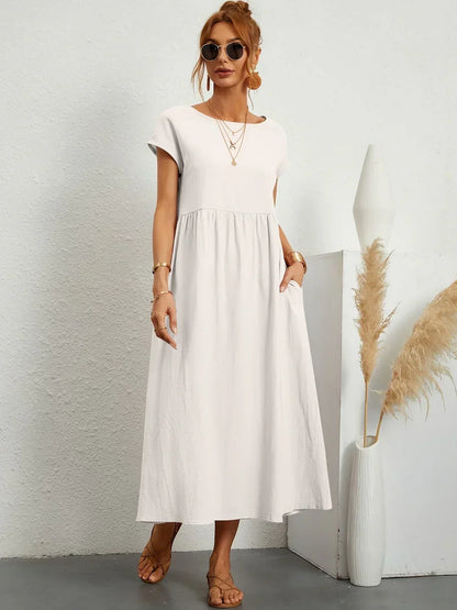 Gabrielle - Timeless Elegance Fluid Midi Dress