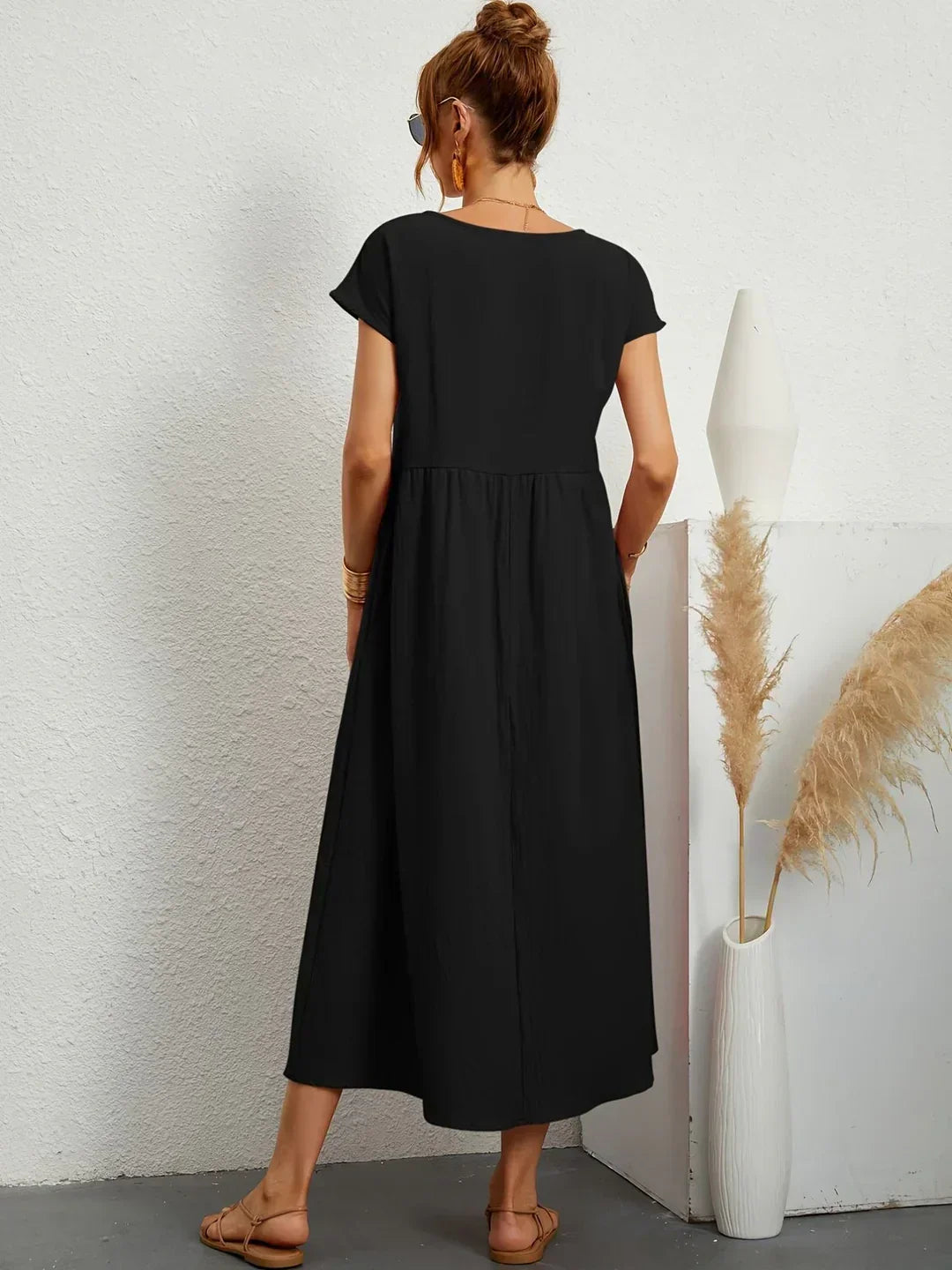 Gabrielle - Timeless Elegance Fluid Midi Dress