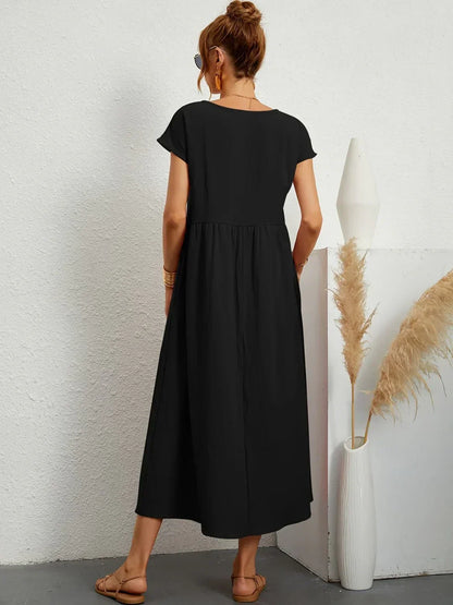 Gabrielle - Timeless Elegance Fluid Midi Dress