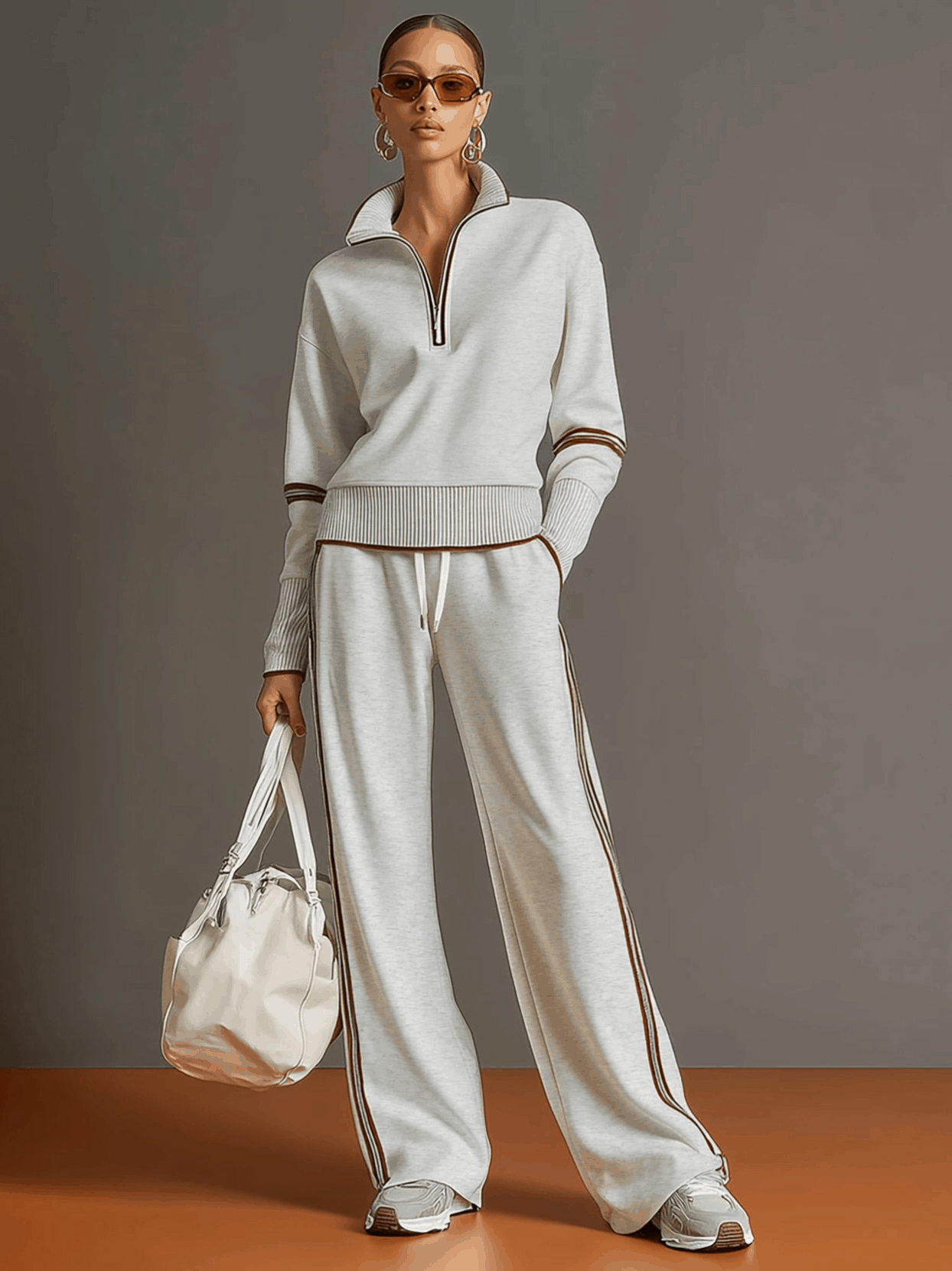Marietta – blouse and pants with wide legs