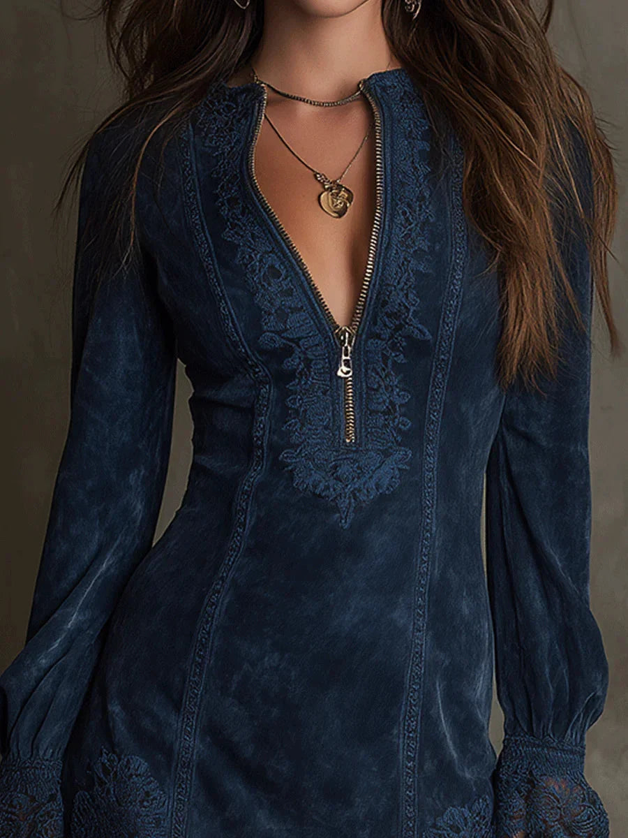 Selene | Embroidered Mini Dress