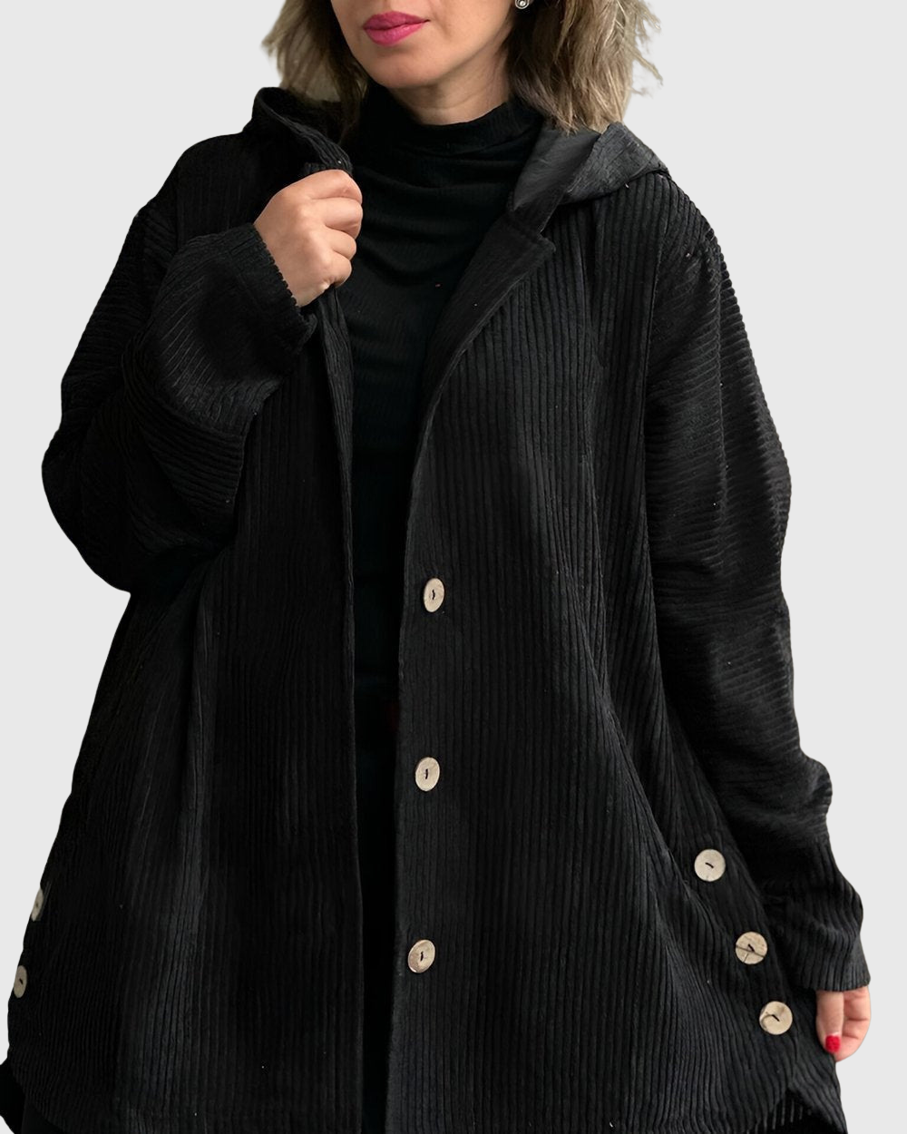 Renee | Corduroy Hooded Jacket