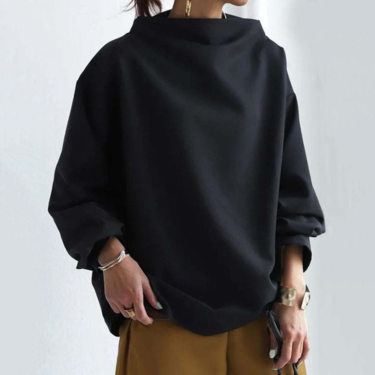 Maeve | High-Neck Drape Top