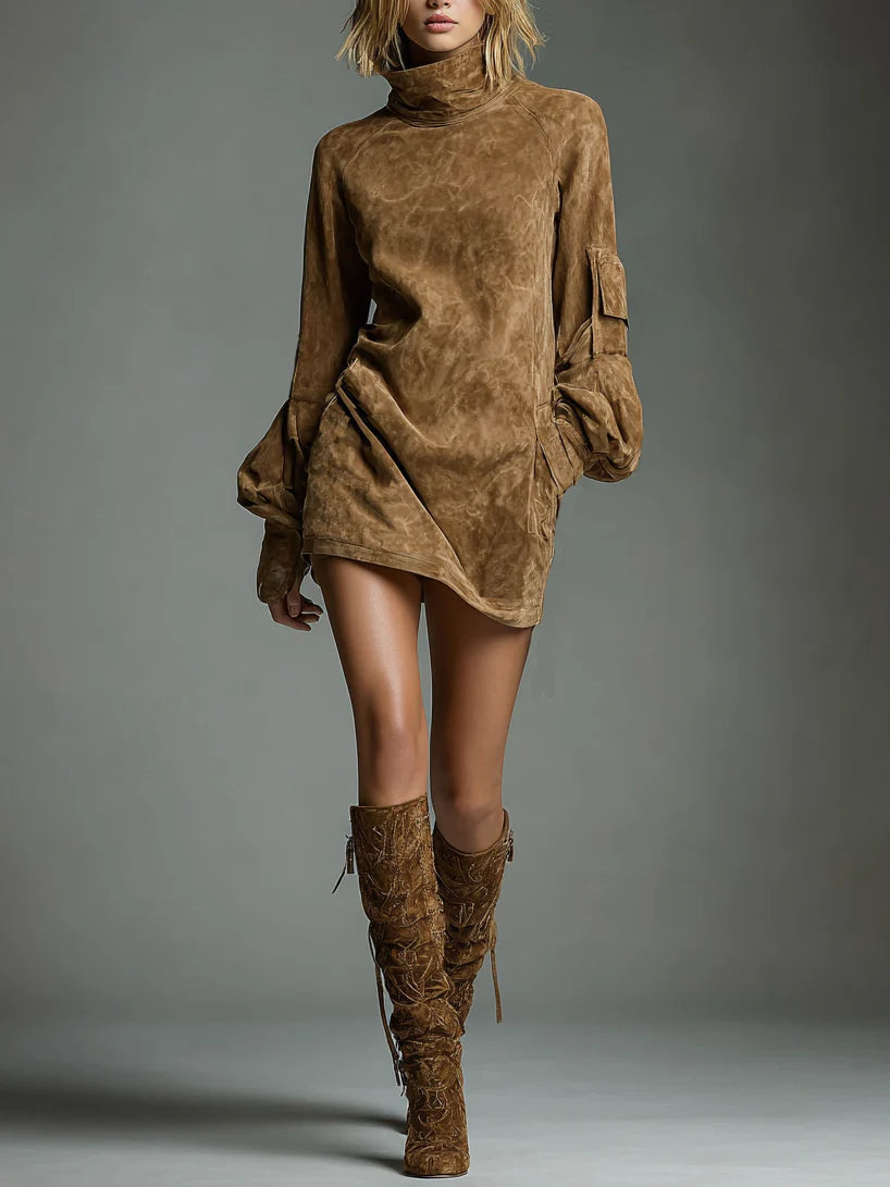 Briony | Turtleneck Mini Dress