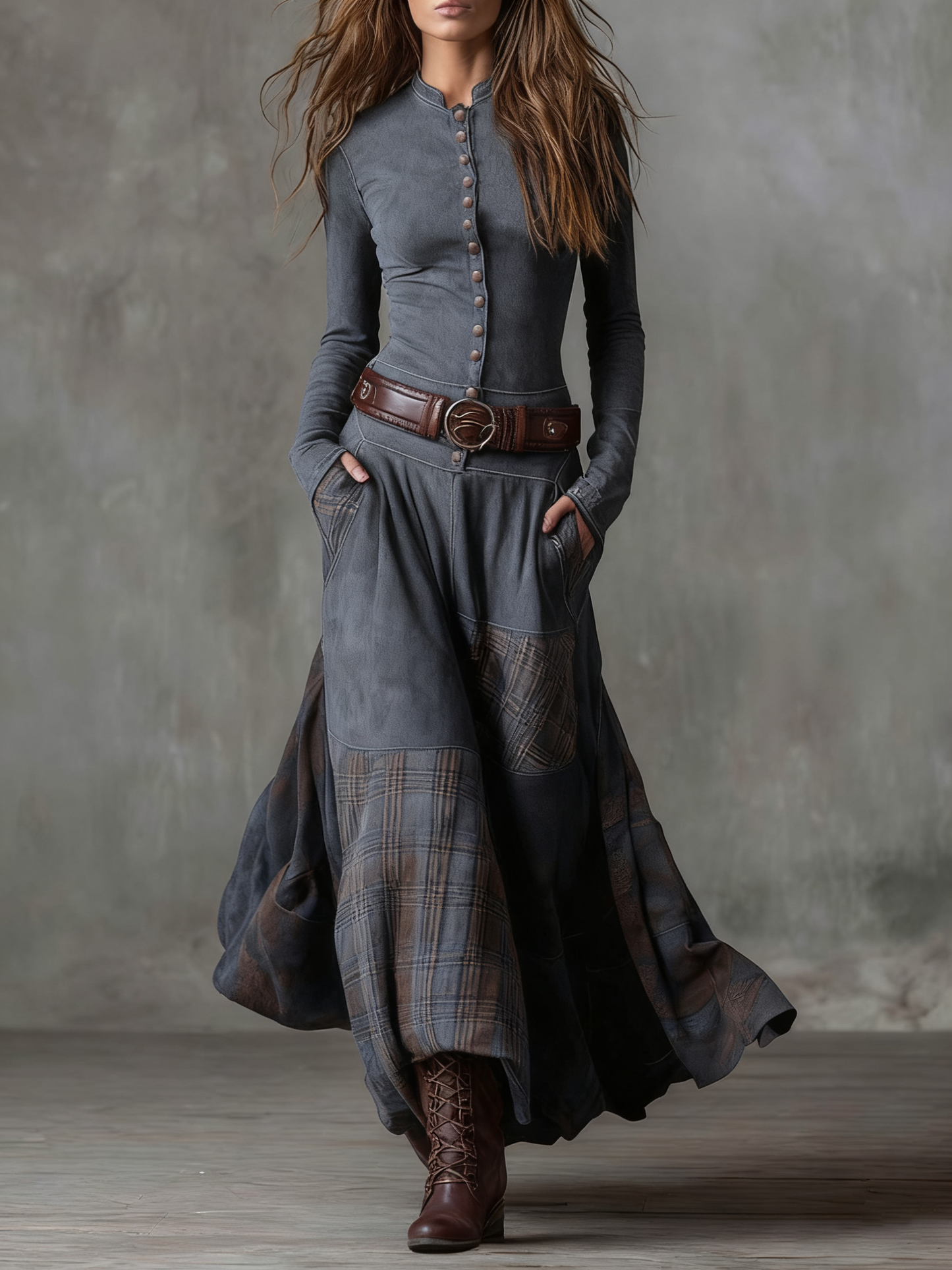 Helena | Patchwork Maxi Dress