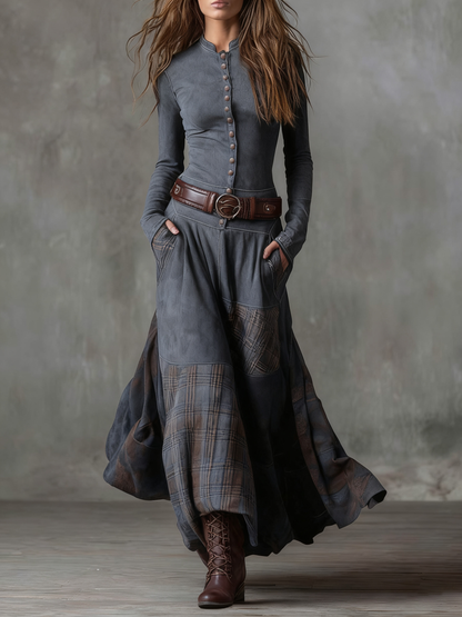 Helena | Patchwork Maxi Dress