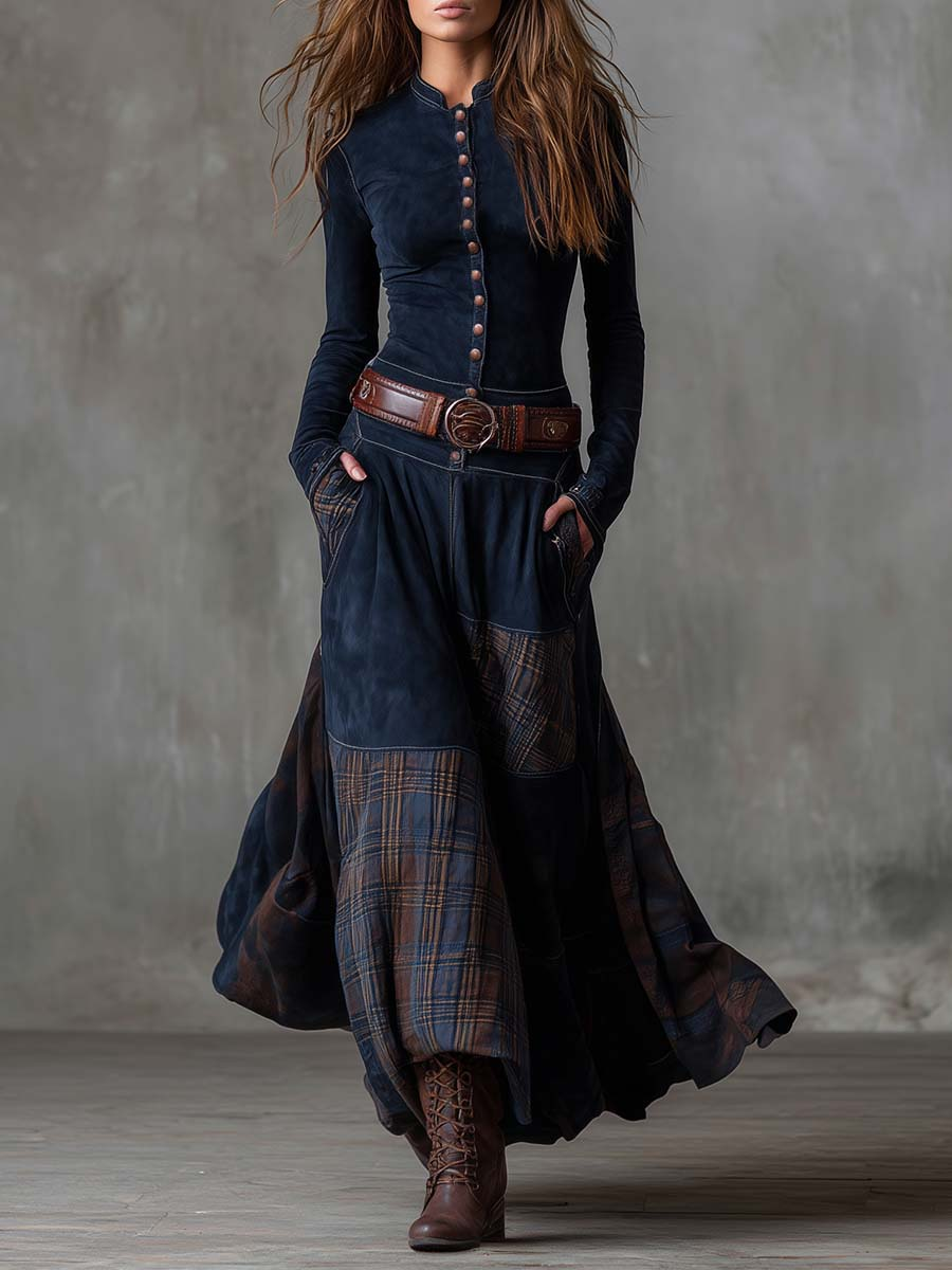 Helena | Patchwork Maxi Dress