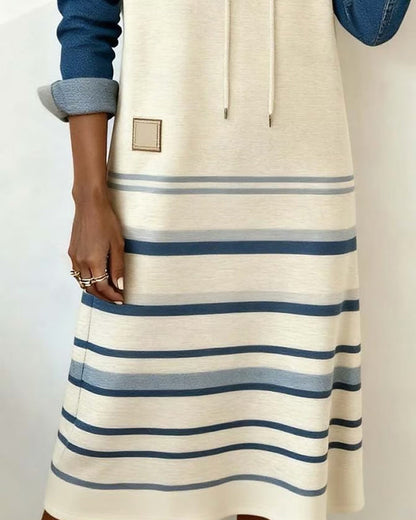 Ariana | Striped Hooded Dress