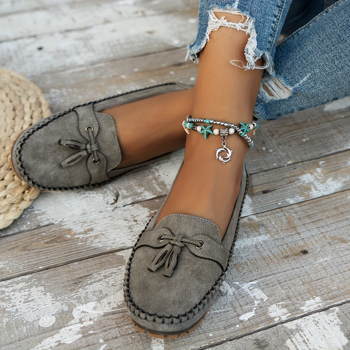Nadine™ - Classic Loafers with Tassel Detail